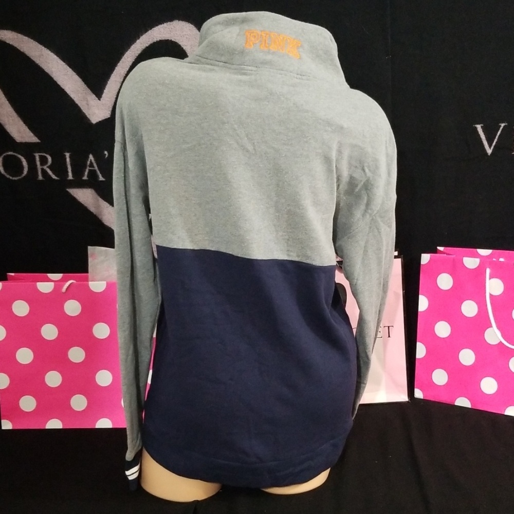 NWT! PINK VS AUBURN UNIVERSITY TIGERS 1/2 ZIP - Picture 4 of 7